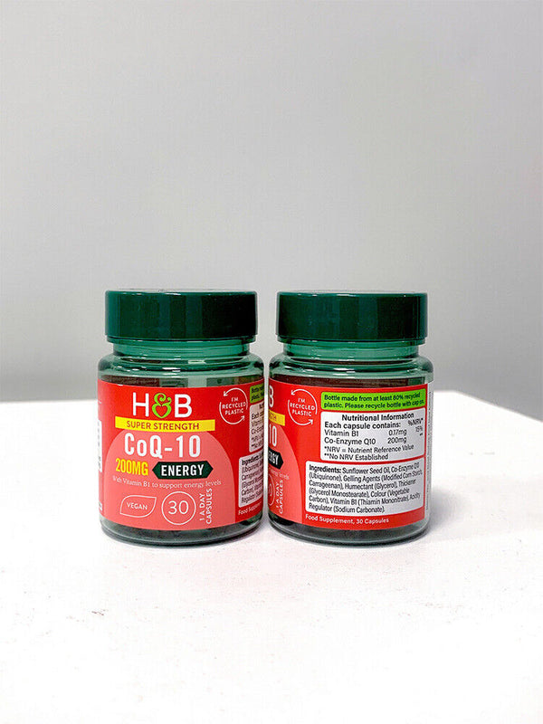Holland Barrett HB Coenzyme Q10 Soft Capsules 200mg UK 30 Capsules