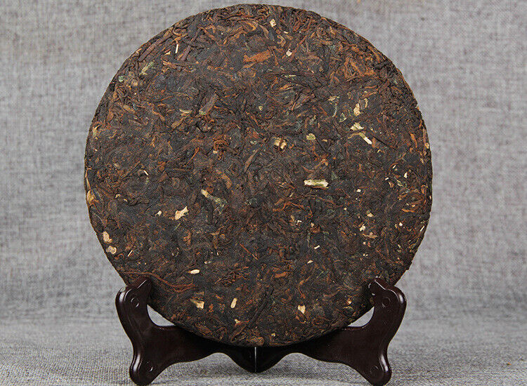 HelloYoung 357g Yunnan Pu'er Ripe Tea Cake 糯香普洱茶熟茶勐海七子饼糯米香普洱茶饼 357g
