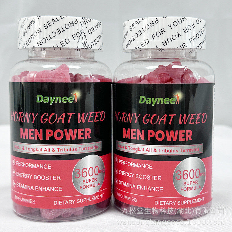 Male Energy Gummies High Absorption Maca & Vegan Ginseng - Enhance Male Stamina