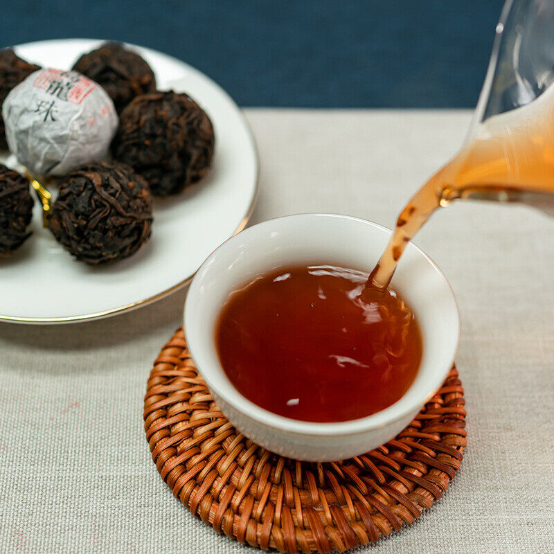 HelloYoung 8g/pastille Icelandic Dragon Pearl Pu-erh Ripe Tea Small Tuocha Dragon Pearl