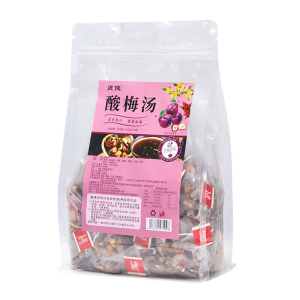 HelloYoung 500g/10gx50 Syrup of Plum Tea Bags Chinese Triangle Herbal Tea Bag Tea Packaging