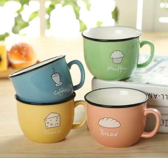 Ceramic Mug Coffee Milk Breakfast Cup Cute Porcelain Tea Mugs 250ml Novetly Gift