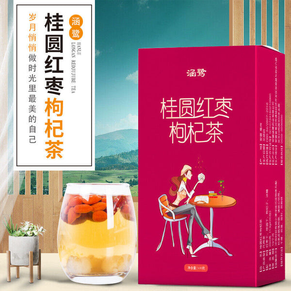 HelloYoung Health Herbal Tea Gouqiguiyuan Organic Longan Red Date Wolfberry Herbs Tea 300g
