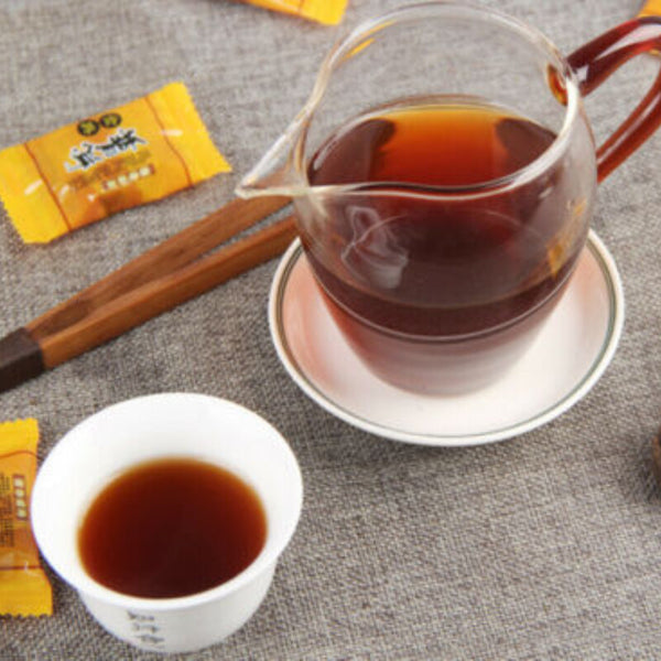 500g Ecology Glutinous Rice Aroma  Pu-erh Tea Ripe Cooked Puer Tea Mini Cake