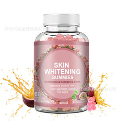 Skin Whitening Gummies Detox Anti-Aging Skin Glow Spots Fading 60 Gummies