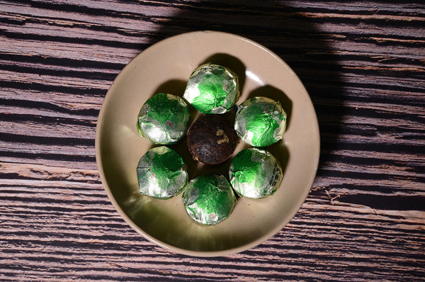 HelloYoung 500g Yunnan lotus leaf mini tuo tea cake gold brick pu-erh tea ripe tea loose