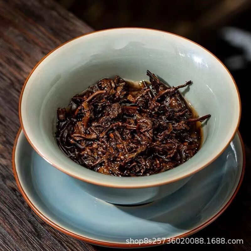 HelloYoung Puerh Tea Palace Golden Buds Famous Mountain Puerh Tea Ripe Tea Cake Tea 357g