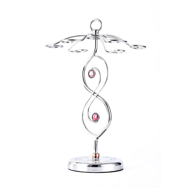 Red Wine Rack Standing with 6 Hooks Kitchen Decor New Nordic Style Goblet Holder