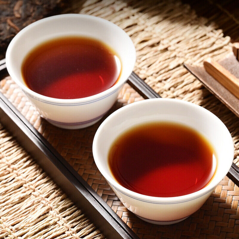 HelloYoung TeaBig Tree Golden Bud Black Tea Natural 357g Yunnan Old Pu-Erh Cooked Tea Cake