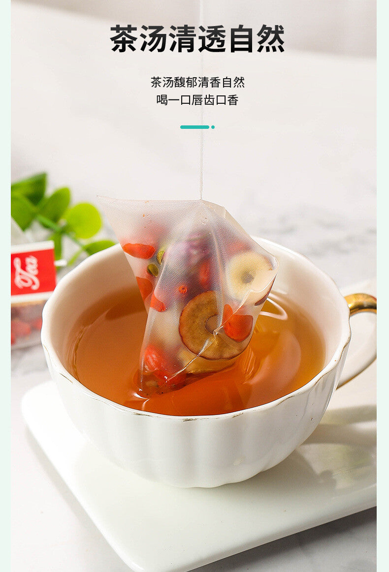 Black Sugar Ginger Date Tea 300g/30 Packs – Longan, Red Dates, Rose Tea