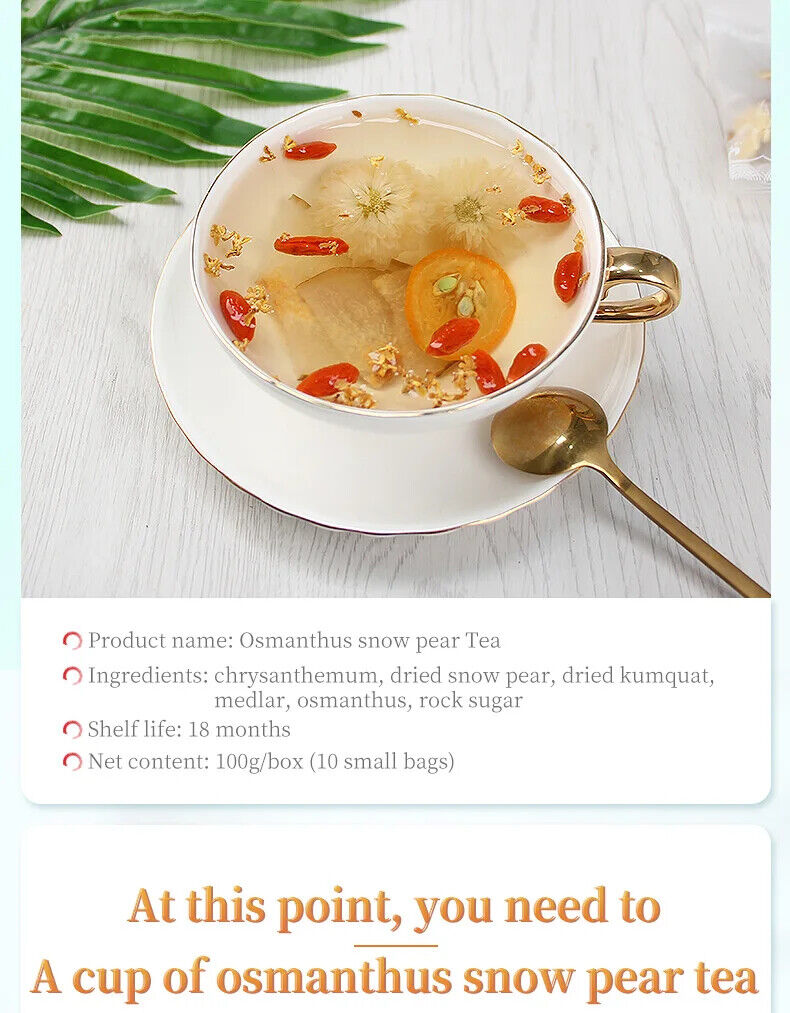 Osmanthus Snow Pear Tea Healthy Herb Tea Bag 100g/3.52oz