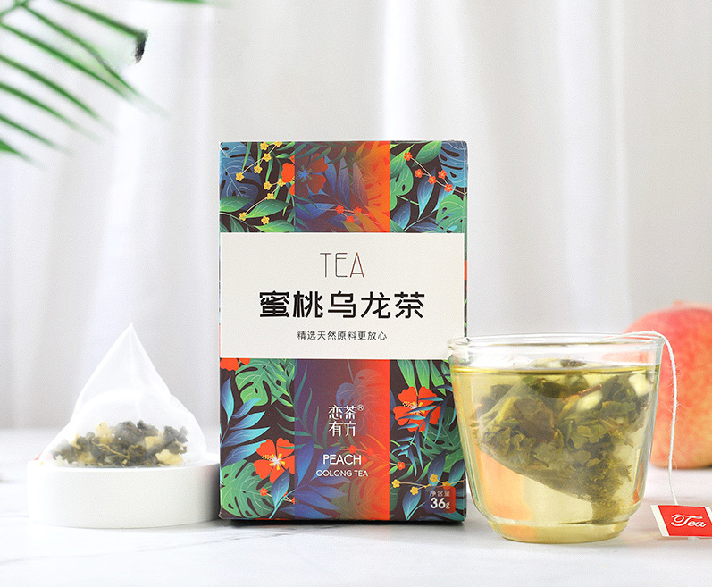 Cold Soaked Tea White Peach Oolong Honey Peach Flower Fruit Tea Triangle Bag