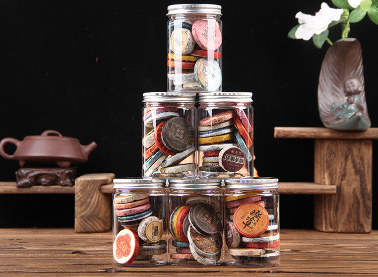 Glutinous Rice Fragrant Raw and ripe Pu-erh Tea - Yunnan Small Tea Cake13pcs/can