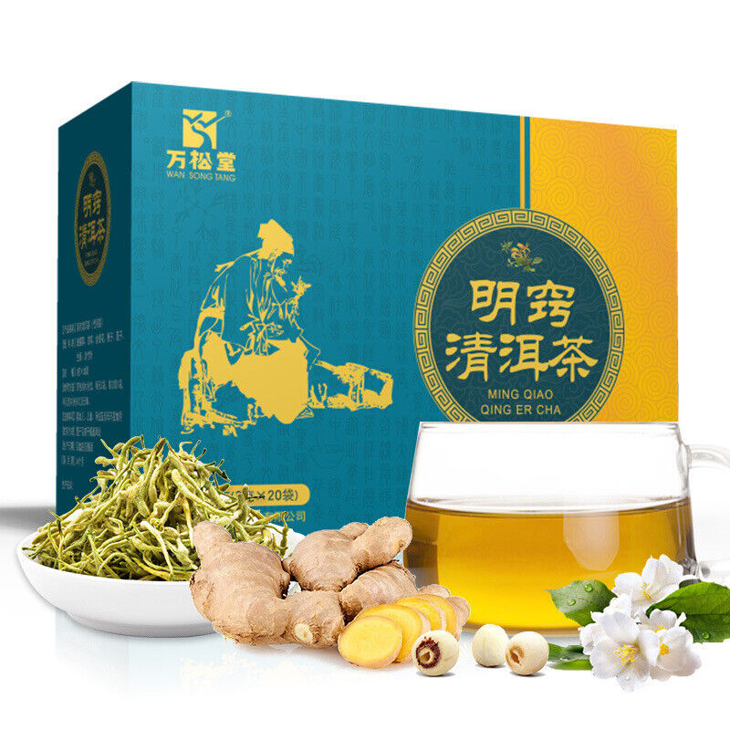 Ming Hao Qing Er Tea Honeysuckle Fishwort Puerh Tea Health Care 60g Main image