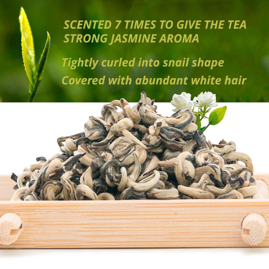 Snail (Yu Luo) Natural fragrance Jasmine Green Tea Loose Leaf 100g