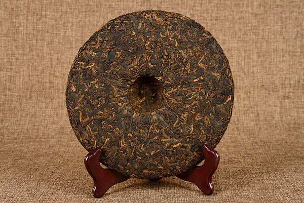 HelloYoung 357g Yunnan Pu'er Ripe Tea Jingmai Mountain Seven Cakes Ripe Tea Pu'er Tea