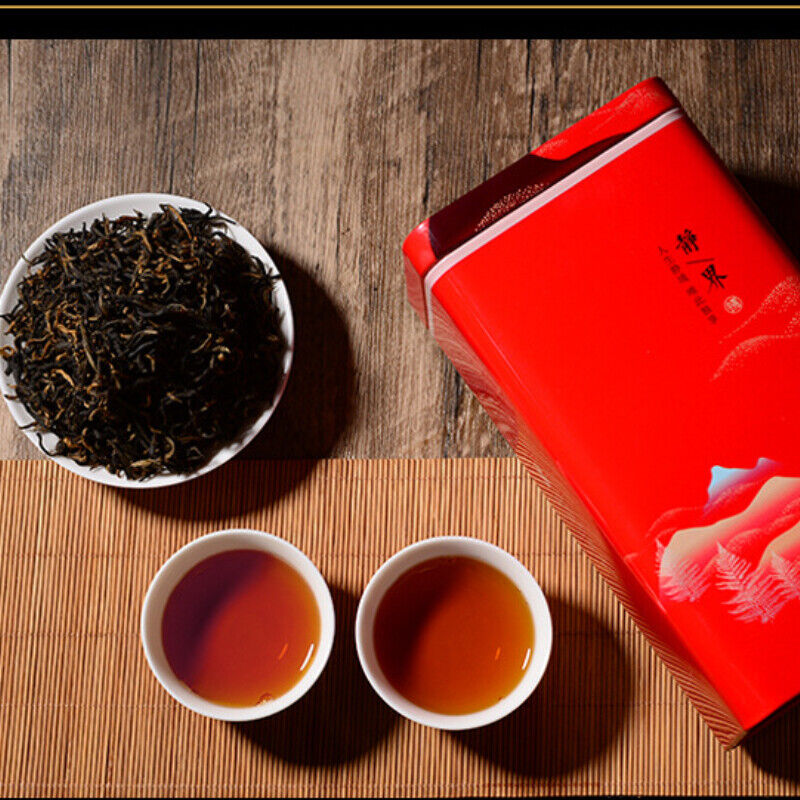 HelloYoung Yunnan Golden Buds Loose Leaf Iron Canned Black Tea Dian Hong Tea 250g  Gift Tea Secondary image