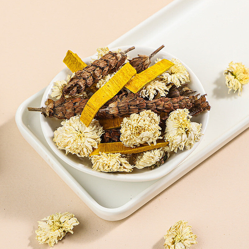 White Chrysanthemum Yellow Cypress Prunella Vulgaris Combination Herbal Tea