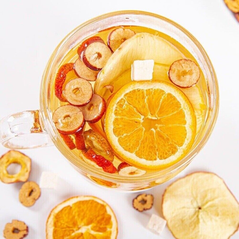 Apple Hawthorn Poria Herbal Tea Dried Fruit Slices Natural Blend Orange Peel Main image
