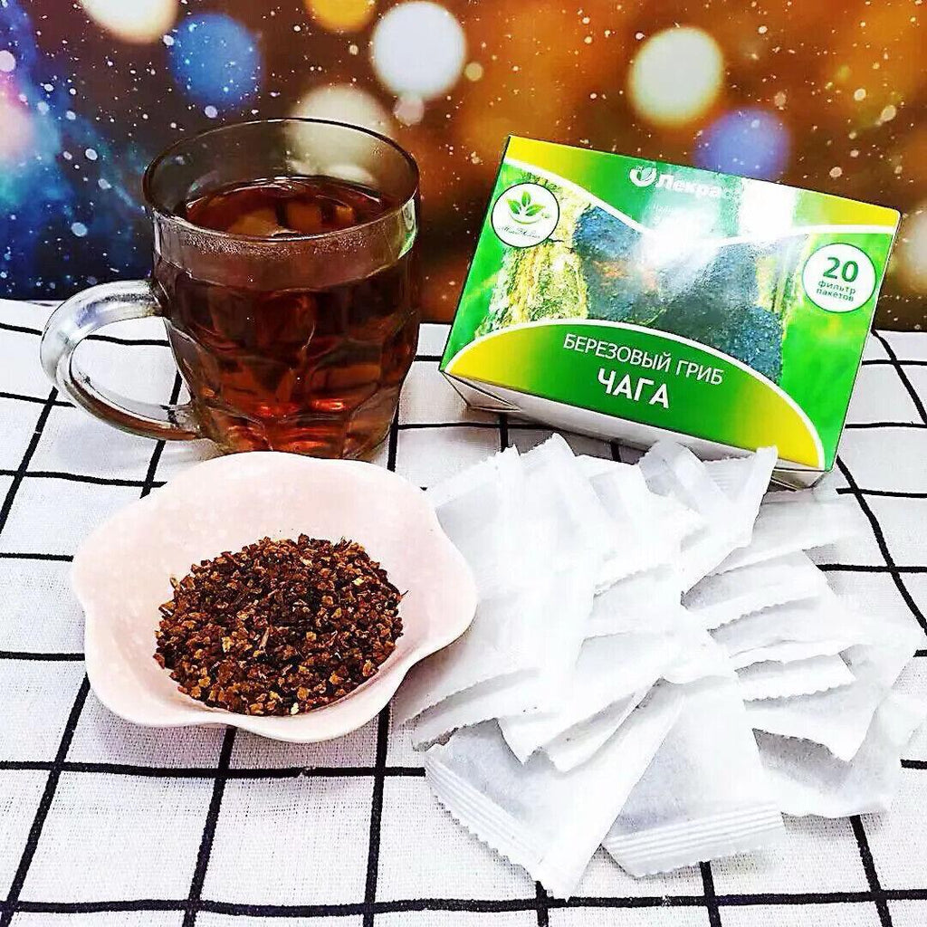 Wild Portable Individually Wrapped Chaga Birch Mushroom Flavored Birch Tea Bags