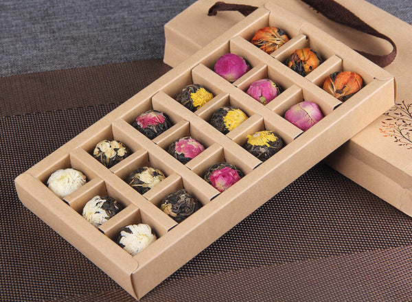 Floral Yunnan Pu'er Raw Tea Dragon Ball Lily Rose Jasmine Peony Flower Tea