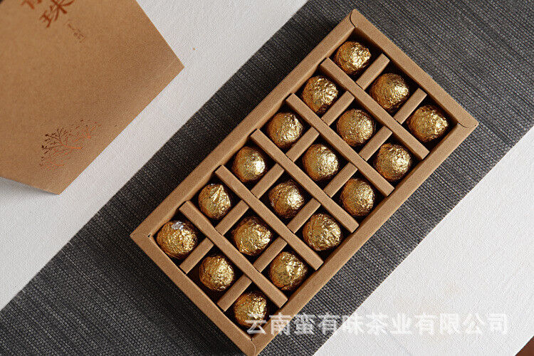 HelloYoung Yunnan Pu'er Tea 18 Old Banzhang Ancient Tree Gold Leaf Raw Tea Dragon Pearl
