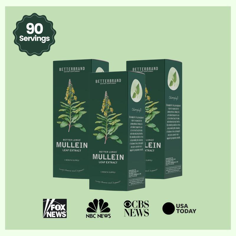 Mullein Leaf Extract Drops All-natural Ingredients Health Care Triple absorption