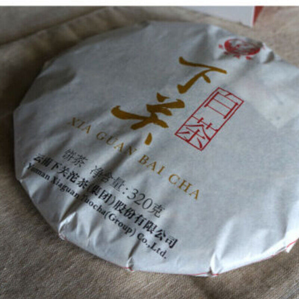 320g Box XIA GUAN BAI CHA Dali White Tea Cake Jinggu Moonlight Pu'er Tea
