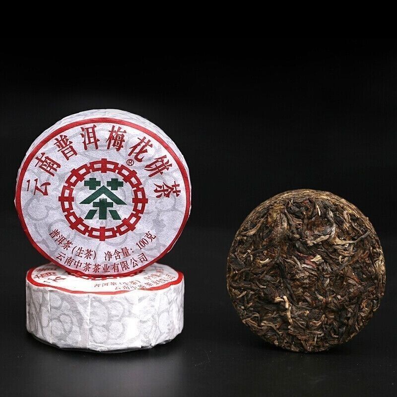 Chinese Tea Plum Blossom Cake Pu'er Raw Tea Cake 100g Yunnan Pu'er Tea Main image