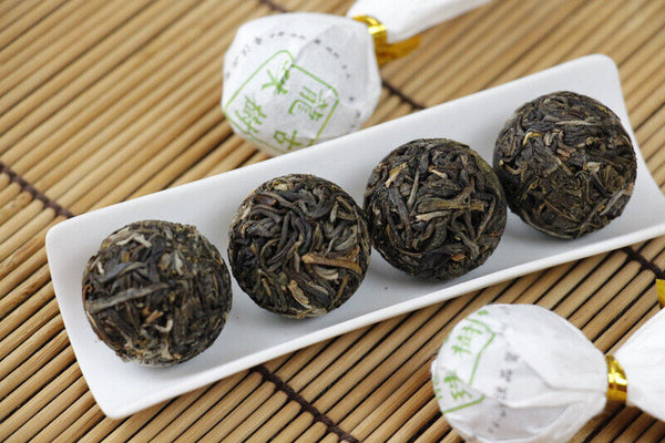 HelloYoung Dragon Pearl Tea Raw Pu-erh Tea White Moonlight White DianhuoTea From 10 pcs.