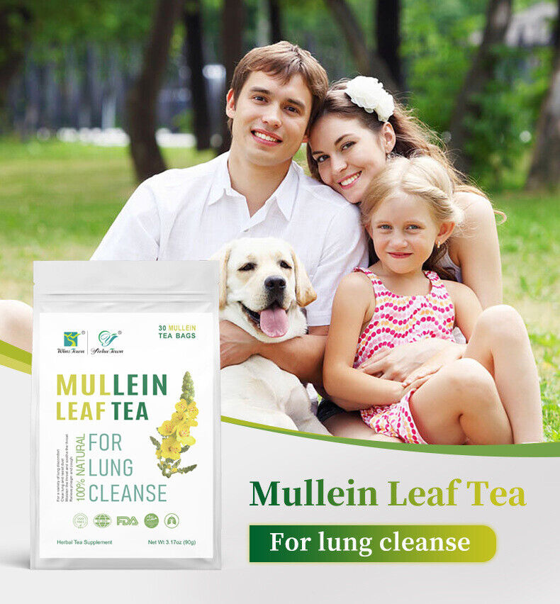100% Natural Mullein Leaf Herbal Tea For Lung Cleansing Relief Cough Metabolism
