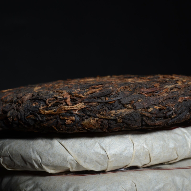 Tea Cake Tea Lao Banzhang Ripe Tea Pu'er Ripe Tea Cake 100g*3 Puerh Tea Ripe