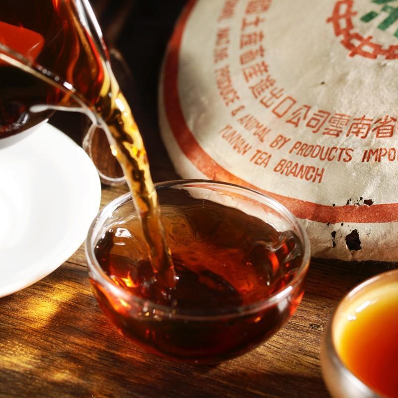 HelloYoung Ripe Puer Tea Puerh Tea,ansestor Antique Honey Sweet Dull-red Puerh Tea 357g