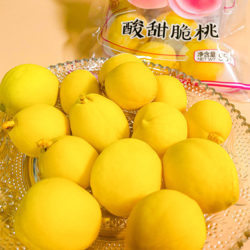 Yellow Candied Fruit Snack for Throat Relief Sweet & Sour Crisp Peaches Secondary image