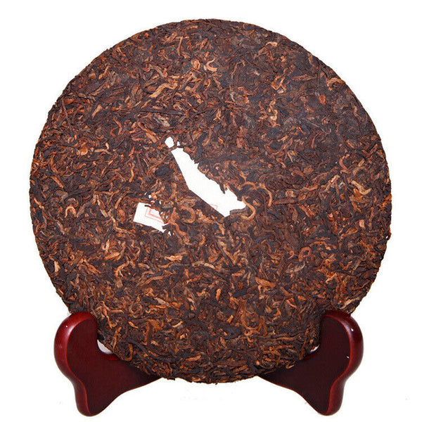 Pu'er Ripe Tea Menghai Jinya Yunnan Qizi Cake Tea Pu'er Ripe Tea 357g