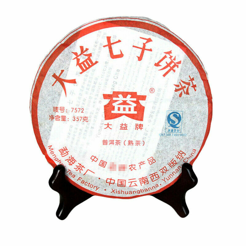 357g Dayi  Tea Cake Tea TAETEA Nian 7572 Ripe Puer Puerh Tea Menghai Lose Weight