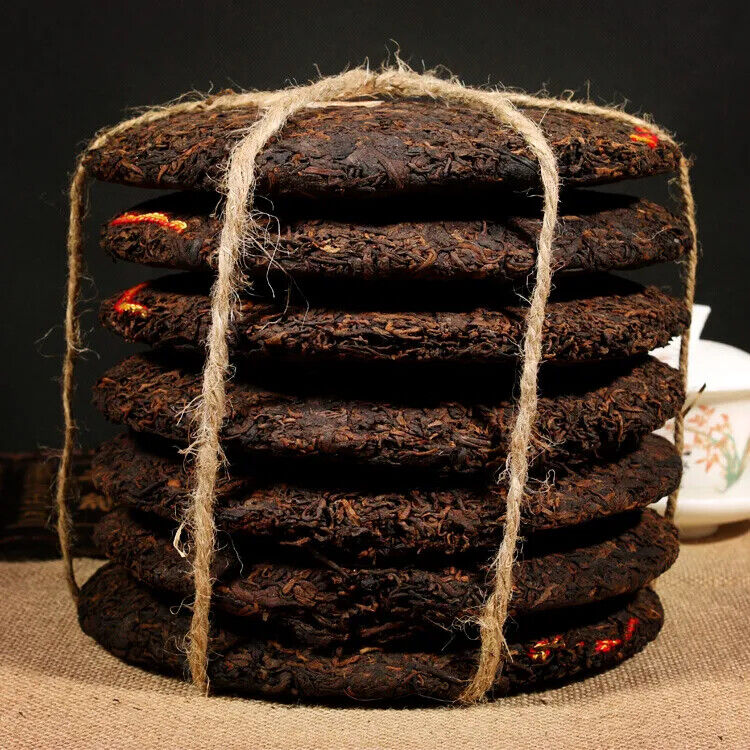 HelloYoung Aged Zhong Cha Green Seal Chinese Pu er Tea Yunnan Cooked Puer Ripe 357g