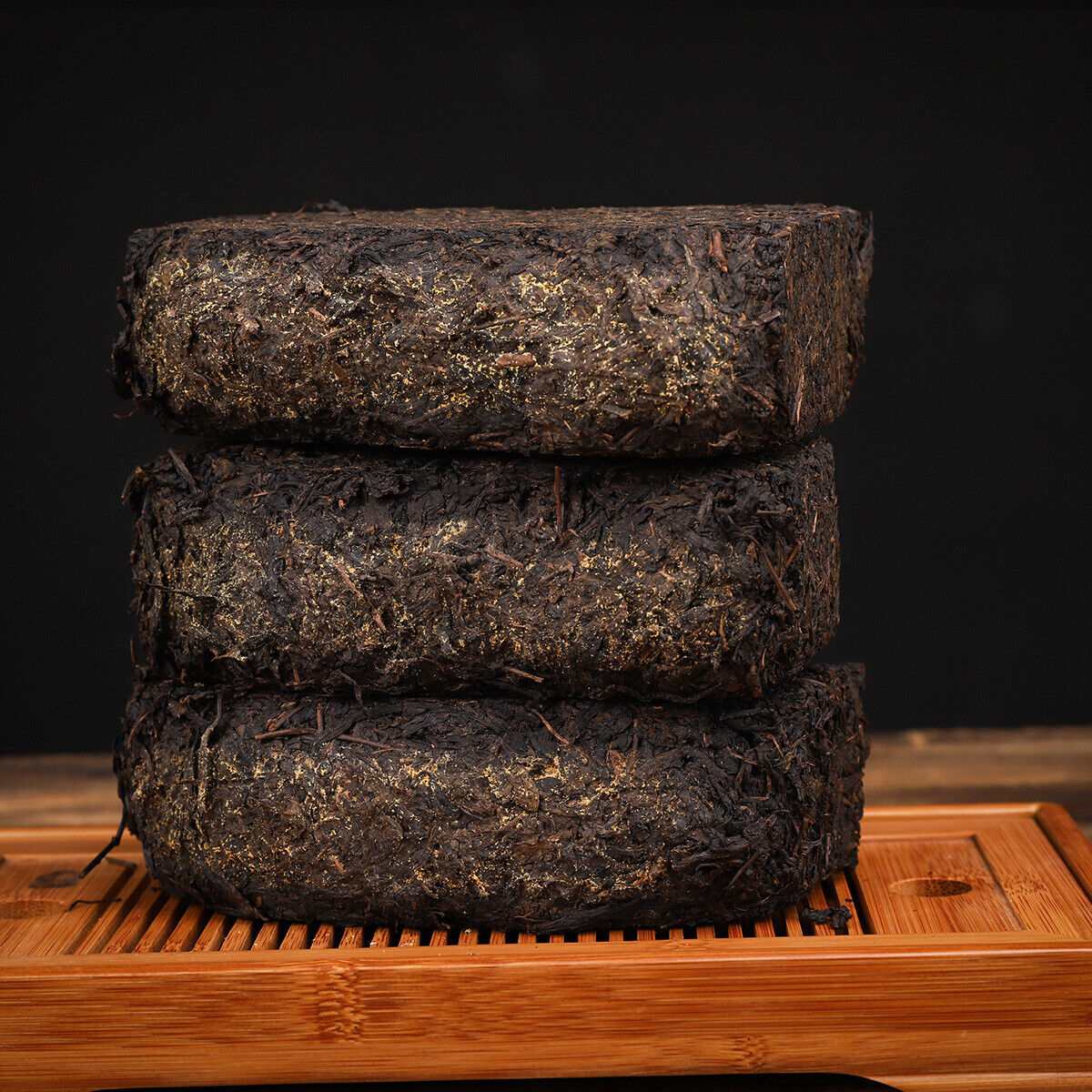 HelloYoung 1kg Hunan Anhua black tea hand-built por brick black tea Anhua black tea Tian Fu