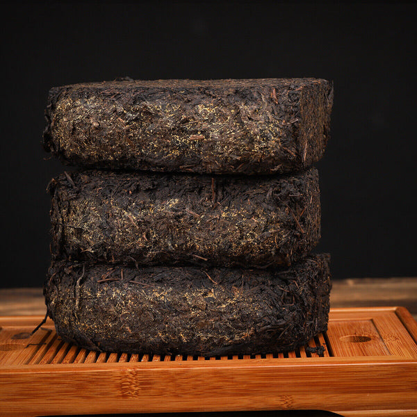 HelloYoung 1kg Hunan Anhua black tea hand-built por brick black tea Anhua black tea Tian Fu