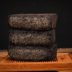 HelloYoung 1kg Hunan Anhua black tea hand-built por brick black tea Anhua black tea Tian Fu