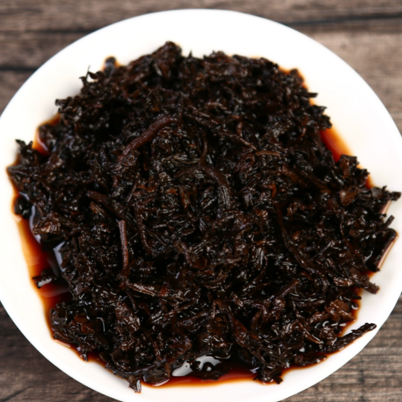HelloYoung 357g Puerh Dry Storage Menghai Mountain Mellow Ripe Tea Yunnan Seven Seed Cake