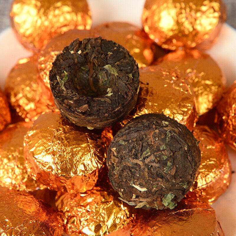 HelloYoung 15pcs/box Yunnan Nuoxiang Pu'er Ripe Tea Iron Box Nuoxiang Mini Tuo Tea