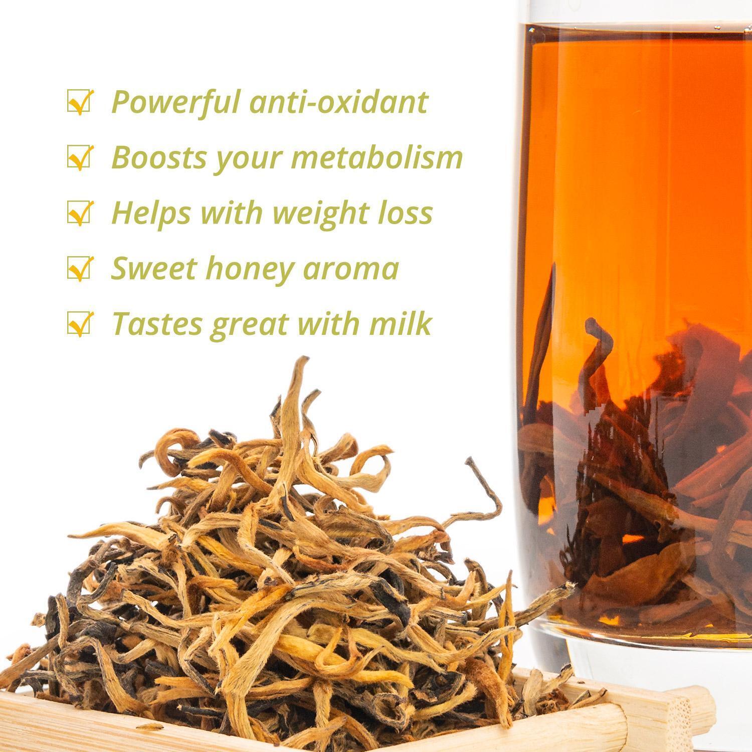 Natural high-quality Yunnan Golden Dian Hong Black Tea Honey Aroma 250g Main image