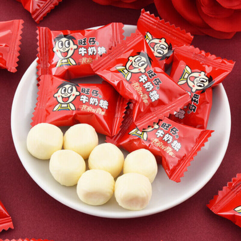 HelloYoung Fresh Milk Balls Chinese Snacks Milk Tastes Crispy Stuffed Soft Candy 500-1000g