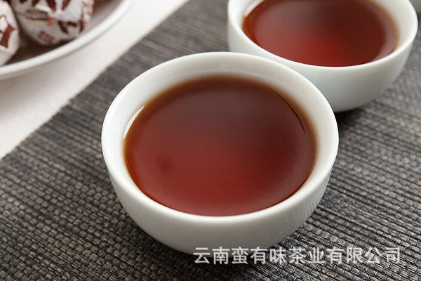 HelloYoung 500g Yunnan Pu'er Tea Icelandic Ripe Dragon Pearl 8g Ripe Tea Thin Slices