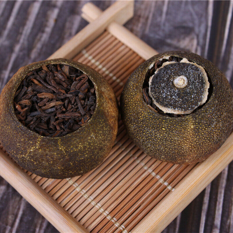 HelloYoung Mandarin Pu-Erh Ripe Tea Top Royal Slimming Tea Golden Bud Tea 250g Small Green