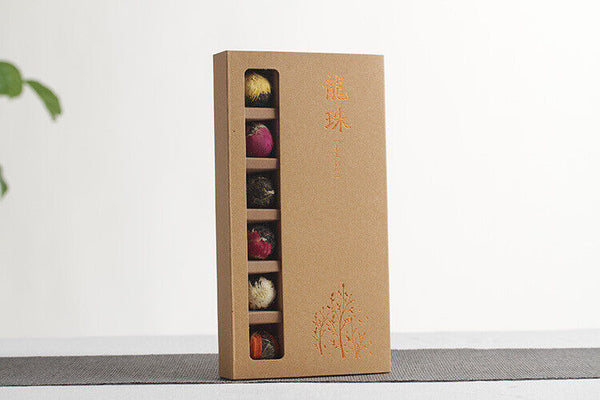 HelloYoung Yunnan Pu-erh Flower Tea Dragon Pearl 18 raw tea 6 flavor combination flower tea