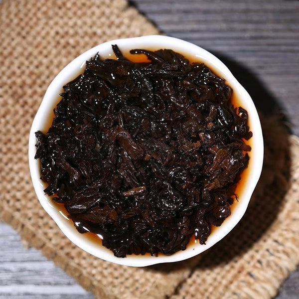 188g Ripe Puerh Tea Shu Puer Tea Cake,2016 Menghai Spring Hao Cake
