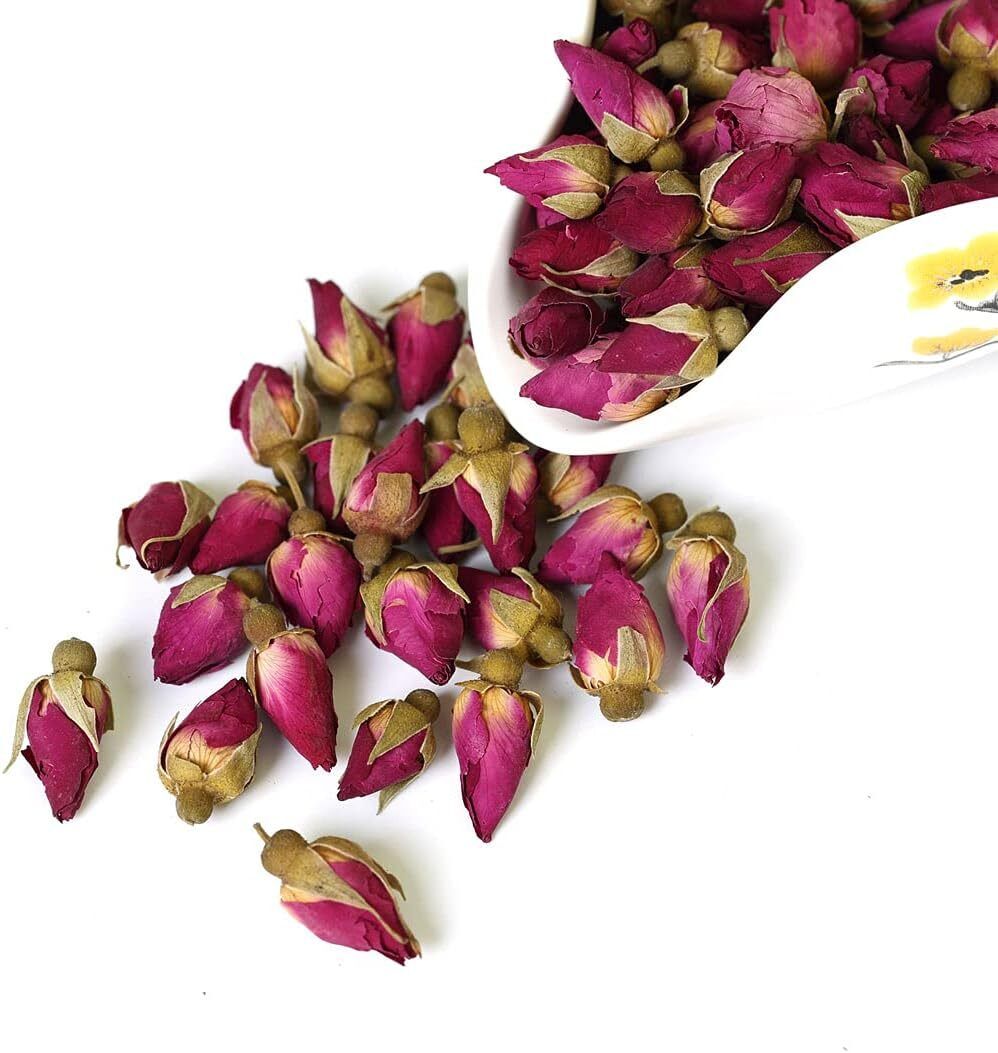 100g Natural Red Rose Bud Dried Edible Petal Flower Chinese Herbal Tea Main image