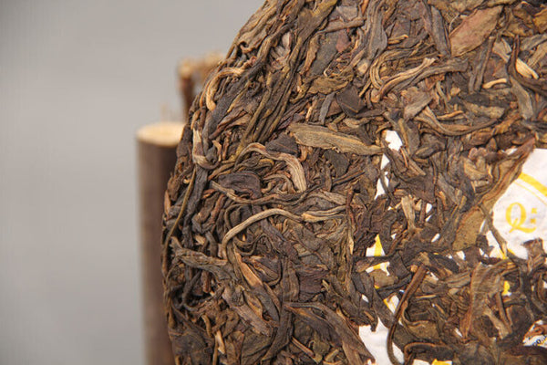 HelloYoung 357gPuerh Tea Grain Flower Tea Leaves Pure Material Tea Tightly Pressed Tea Cake